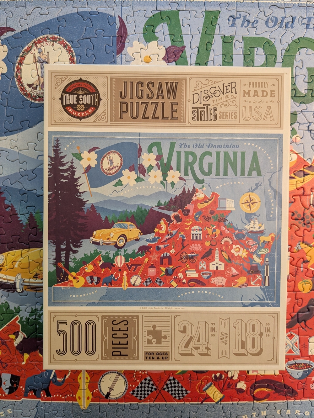 True South Virginia Puzzle - 500 Piece